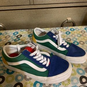 Vans unisex tennis shoes women 6 youth 4 1/2 multi colors
